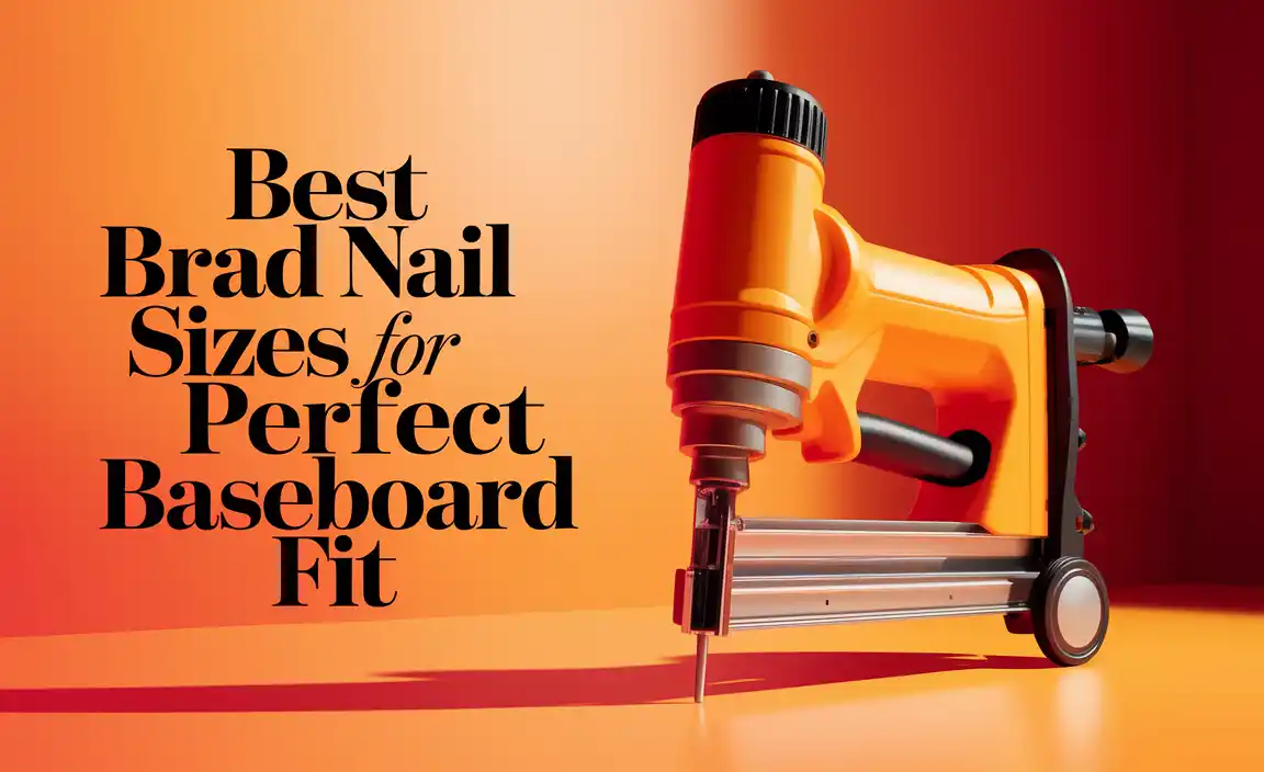 Best Brad Nail Sizes For Perfect Baseboard Fit