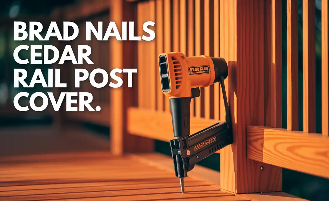 Brad Nails Cedar Rail Post Cover