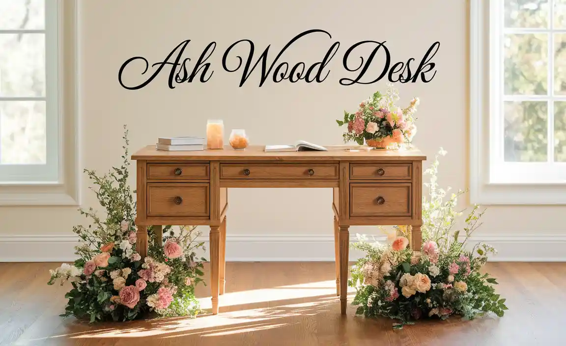 Ash Wood Desk