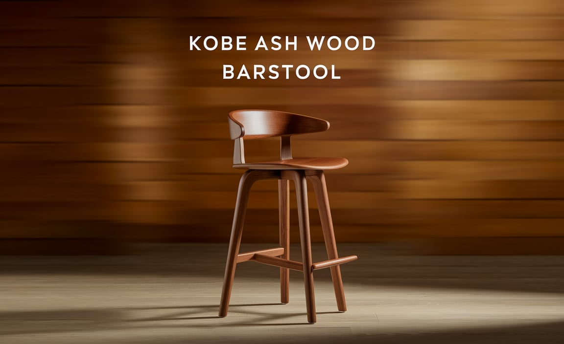 Kobe Ash Wood Barstools