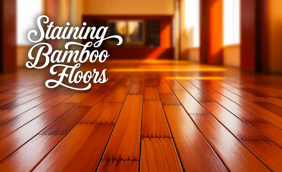 Staining Bamboo Flooring