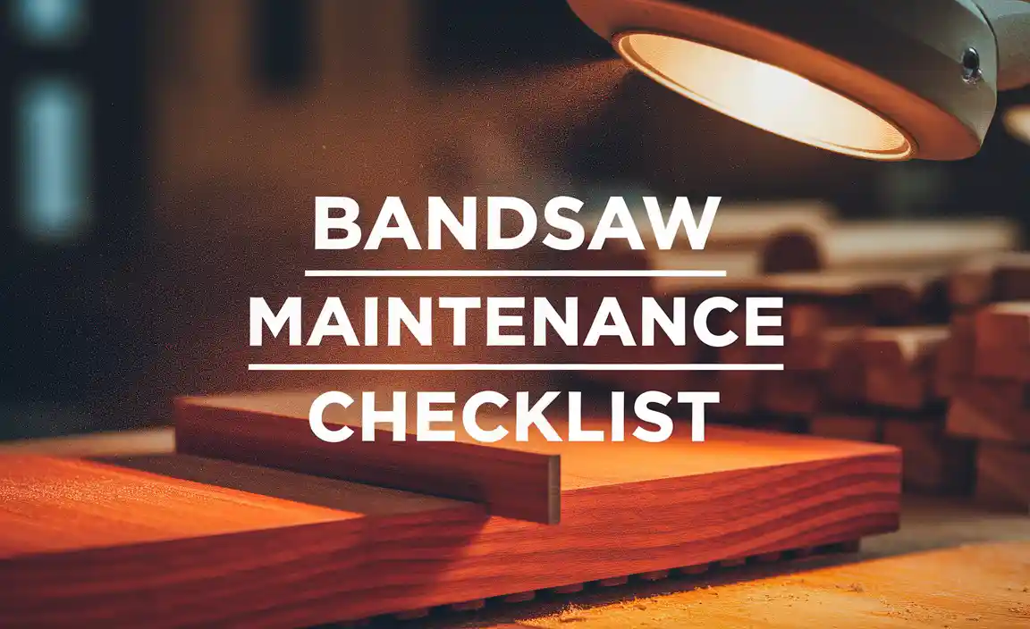 Bandsaw Maintenance Checklist