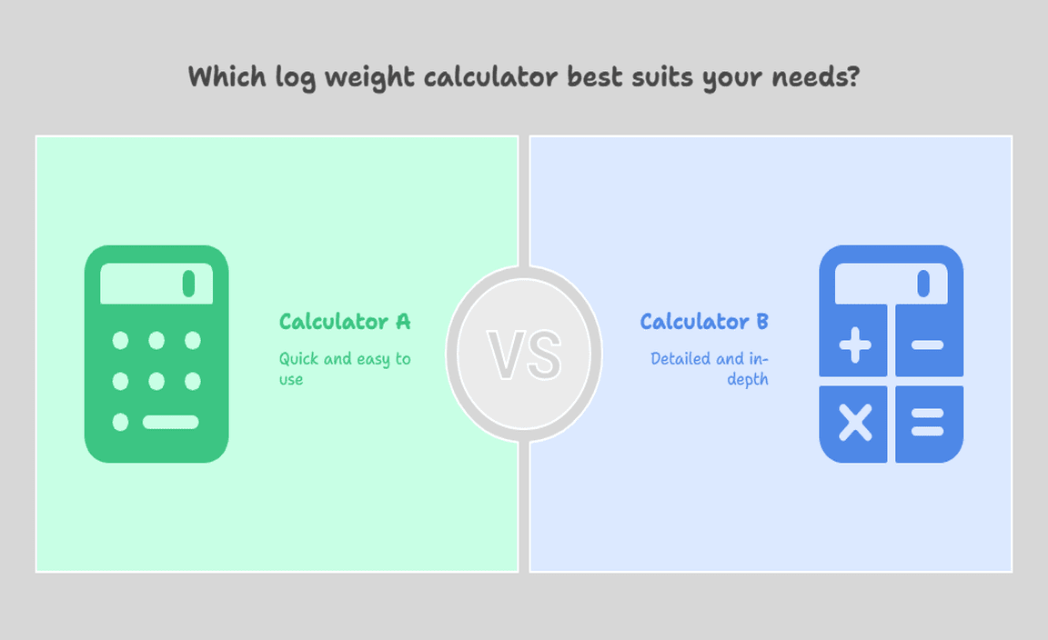 Comparison of Different Log Weight Calculators