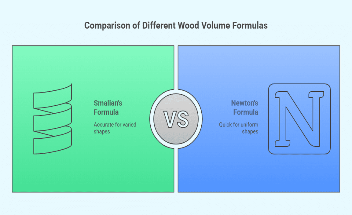 Comparison of Different Wood Volume Formulas