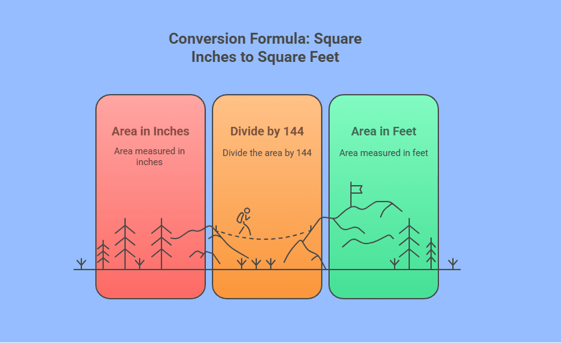 Conversion Formula Square Inches to Square Feet