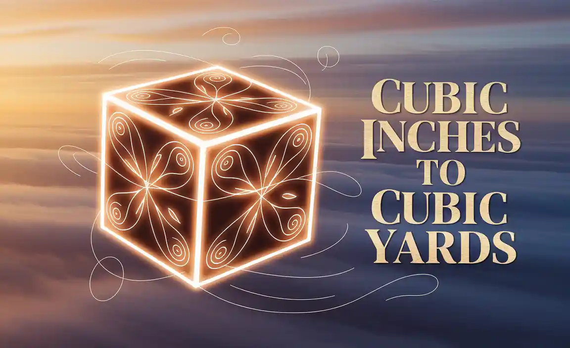 Cubic Inches To Cubic Yards