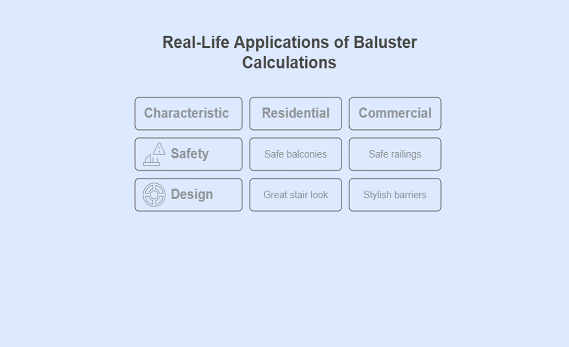Real-Life Applications of Baluster Calculations