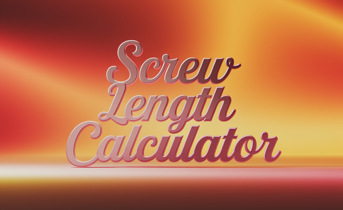 Screw Length Calculator