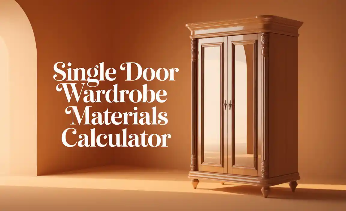 Single Door Wardrobe Materials Calculator