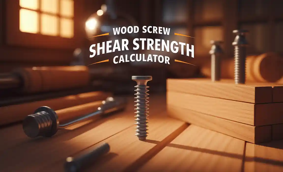 Wood Screw Shear Strength Calculator