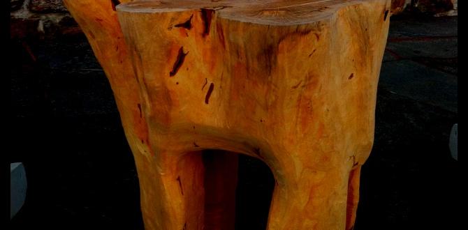 cheap birch log side tables