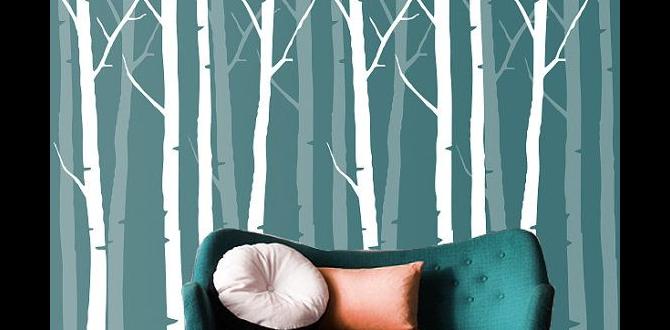 indoor birch wall stencil indoor birch wall stencil