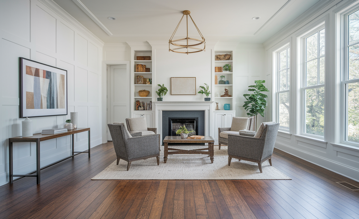 Inspirational Design Ideas Using Wide Plank Hardwood Baseboards