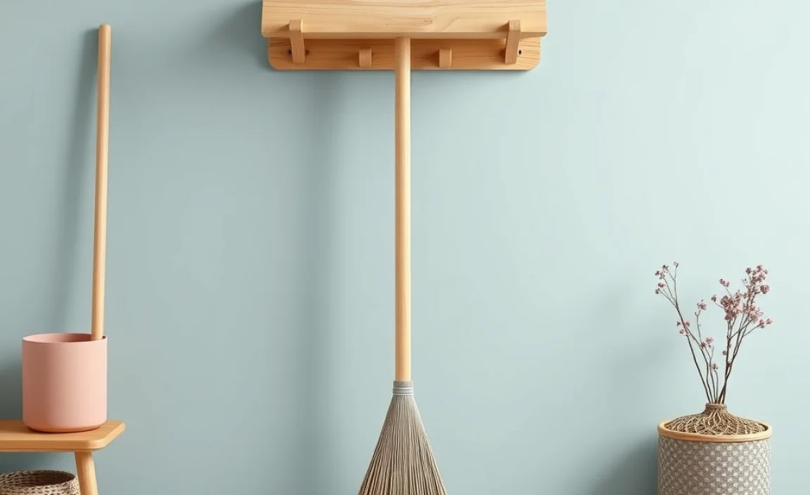 DIY Wooden Broom Holder: Essential Storage - Nailer Guy